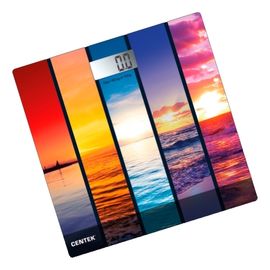  Весы напольные Centek CT-2421 (Закат) электронные 180кг, 0,1кг, LCD 45x28, размер 26х26см 
